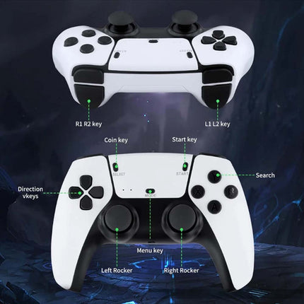 Wireless Retro Game Console Built-in Games 4K Output Dual 2.4G Controllers 64GB