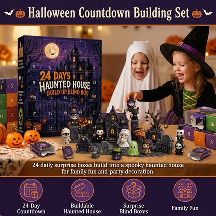 Halloween Advent Calendar 24 Days Horror Figures Countdown Toys Gift Set 2026