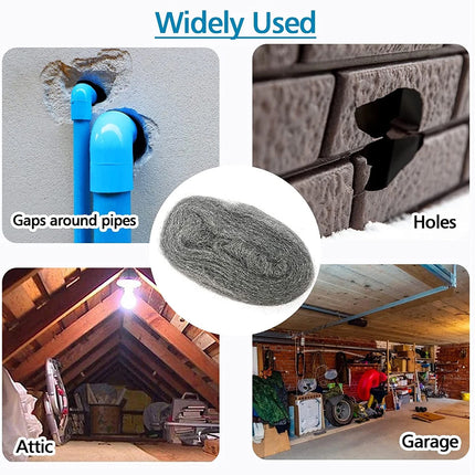 4Pcs Grade Steel Wire Wool 3.3m For Polishing Cleaning Remover Good 7 x 400cm