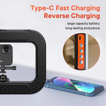 New Handheld Ring LED Rechargeable Fill Light Portable For Mobile Phone Live