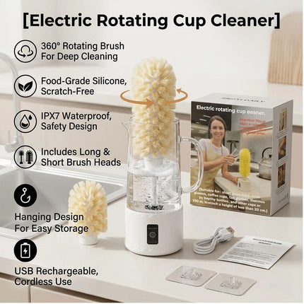 Sink Bottles Brush Washers Electric Cup Scrubber Glass Cleaner Kitchen Cleaning