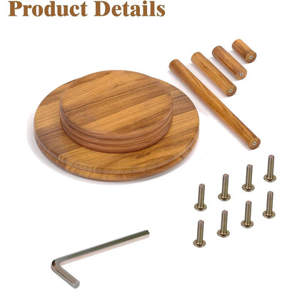 4-Tier Round Wood Cupcake Tower Stand for Birthday, Graduation, Coffee & Tea Party