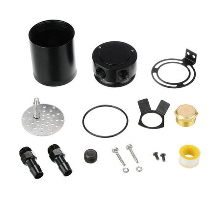 Universal Oil Catch Can Compact Baffled 2-Port Aluminum Reservoir Oil Catch