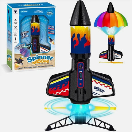 Motorized Electric Flying Rocket Toy with Parachute