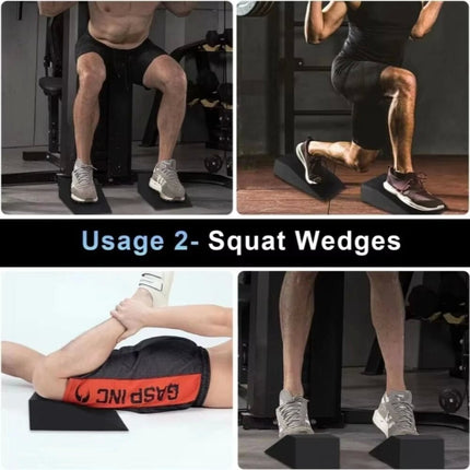 2PCS Wedge Stretch Slant Squat Board Slanting Yoga Block Exercise Gym Fitness