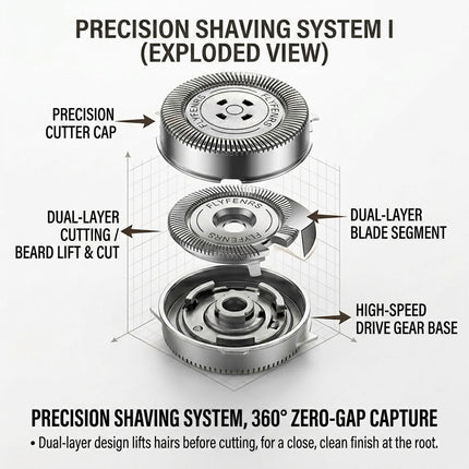 3Pcs SH30 Replacement Shaver Heads for Philips Series 1000/3000/5000X