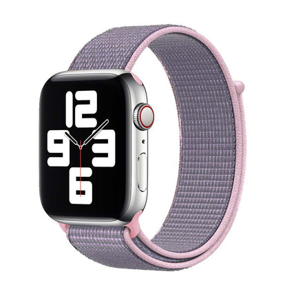 Nylon Woven Sport Loop Band For Apple Watch Pink Purple