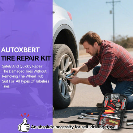 75pcs Heavy Duty Tyre Puncture Repair Tool Tire Mending Kit For Auto Motorbike