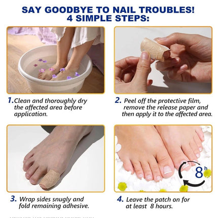 96PCS Toenail Antiseptic Patch Long Lasting Breathable Fungal Nail Patches