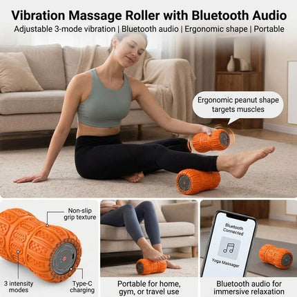 Silicone Vibrating Massage Roller For Muscle Recovery & Pain Relief- VIBIT Style