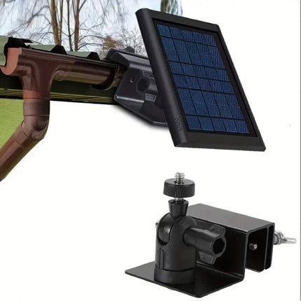 2Pcs Gutter Mount Brackets for Arlo Eufy Cam Solar Panel Weatherproof Outdoor Holder