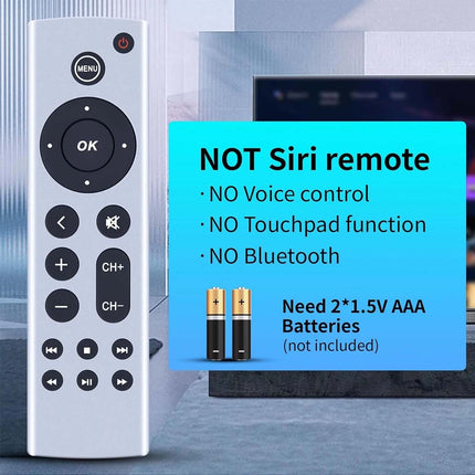 Replacement Remote for Apple TV 4K HD A2843 A2737 A2169 A1842 A1625 Controller
