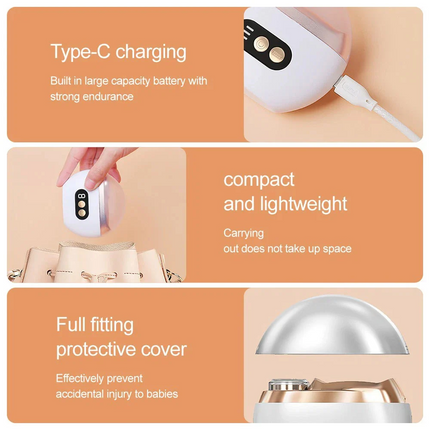 Electric Nail Clippers Automatic LED Light Trimmer Toe Cutter USB Rechargeable