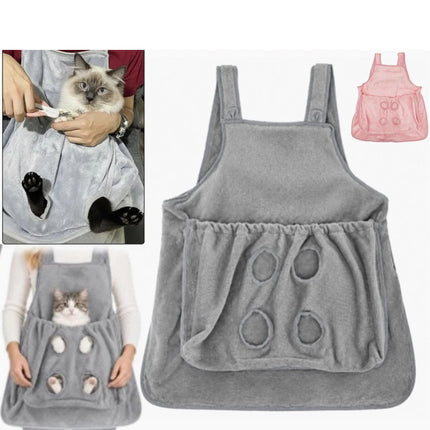 Pet Cuddling Apron with Leg Holes for Holding Small Cats Pet Grooming Apron NEW