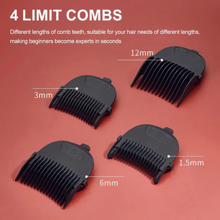 Professional Mens Hair Clippers self cut Cordless Electric Hair Trimmer USB New