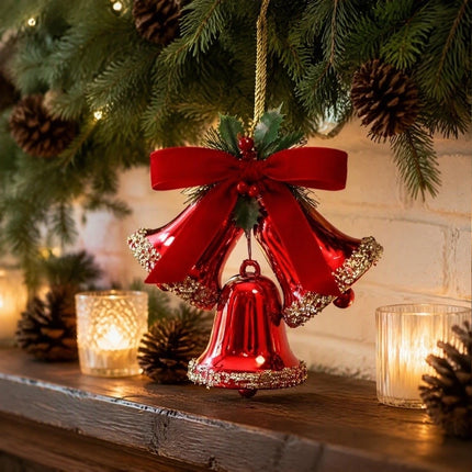 Triple-Bell Christmas Bell Hanging Ornament Window Decoration