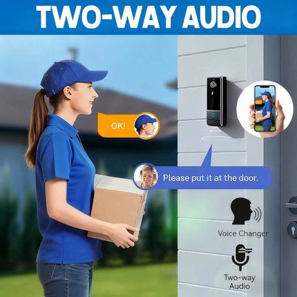 Wireless Video Doorbell WiFi with Phone App and Camera Monitor