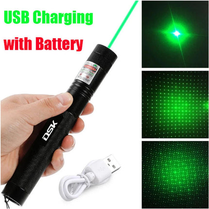 990Miles Rechargeable Green Laser Pointer Pen Astronomy Lazer Star Visible Beam