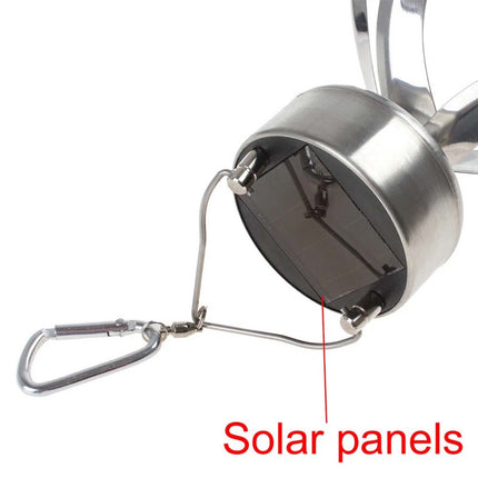 Solar Powered Spiral Wind Spinner Color Changing LED Light Wind Chimes Lamp