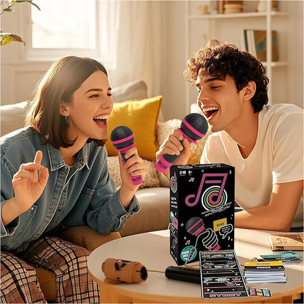 Grab The Mic Karaoke Lyric Card Game, Family Party Board Game for Birthday & Gathering