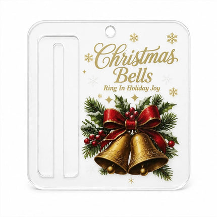 7Pcs Christmas Cash Gift Ornament, Acrylic Christmas Money Holder for Cash