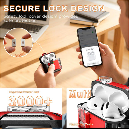 For Apple Airpods 3d Case Cover Heavey Duty Shockproof Protector Red