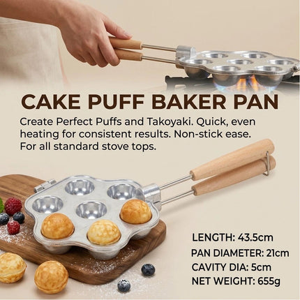 7-Cup Tart Pan Non-Stick Aluminum Flower Baking Mold for Home Cake Tray 1 Piece