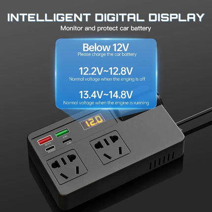 Car Power Inverter 12V to 240V Converter 200W With 4USB Phone Charger 200W