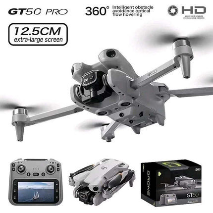 3 Batteries GT50 Foldable Drone with HD Dual Camera Quadcopter Long Flight Time Beginners Adults