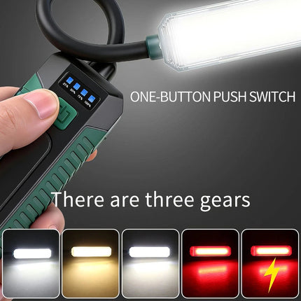 Rechargeable COB LED Work Light Emergency Flashlight Magnetic Handheld Torch USB