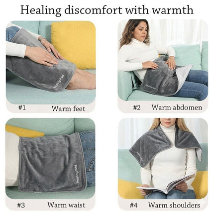 Portable USB Type-C Powered Electric Blanket Thermal Warmer Wrap Heating Pad