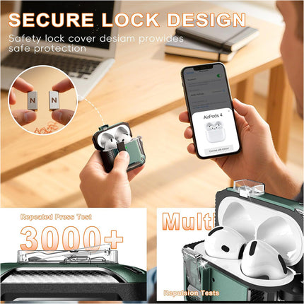 For Apple Airpods 3d Case Cover Heavey Duty Shockproof Protector Green