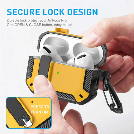 Yellow Armor Case For Apple AirPods Pro, Heavy Duty Shockproof Earphone Protective Cover