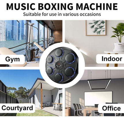 Upgraded Music Boxing Punching Machine Home Smart Training 12 Modes Count Gloves