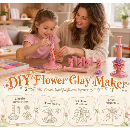 3D Printed Modular Clay Bloom Maker Clay Bloom Shaping Sleeves Gift Making