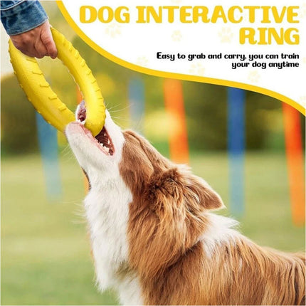 Dog Flying Ring Toy Floating Disc Outdoor Fitness Durable Interactive Chew Toys