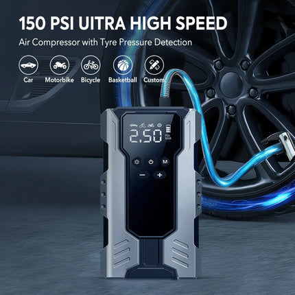 39800mAh Car Jump Starter with Air Compressor 7000A Car Jump Starter 12V Auto
