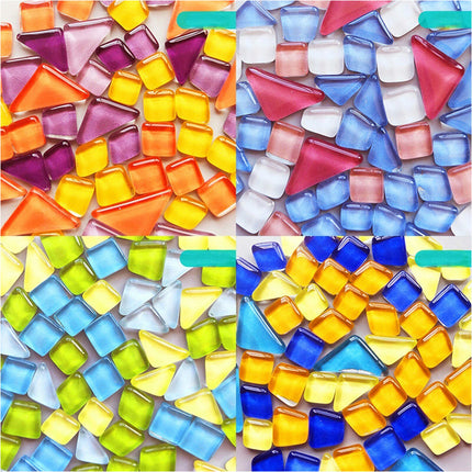 Irregular Mixed Crystal Glass 1kg Mosaic Tiles Kitchen Bathroom Art Craft Supplies