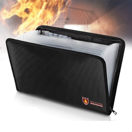 Fireproof Document Bag Waterproof Storage Pouch for Document File Cash Holder