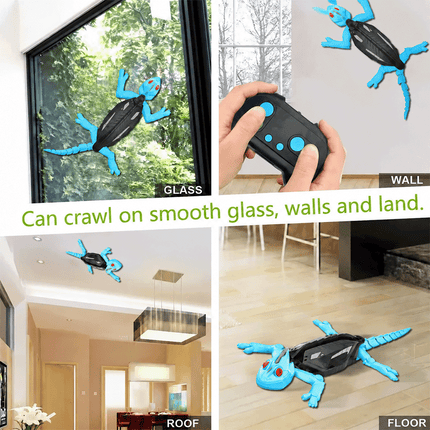 Wall Climbing Gecko Toy Rechargeable RC Robot, Drive on Walls Xmas Gift