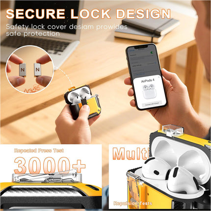For Apple Airpods 3d Case Cover Heavey Duty Shockproof Protector Yellow