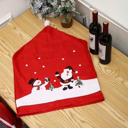 8x Christmas Santa Hat Chair Covers Table Cloth Dinner Home Décor Ornaments