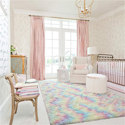 Rainbow 160cm x 230cm Soft Plush Floor Carpet Rug Mat Living Room Bedroom