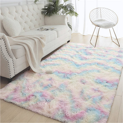 Rainbow 100cm x 160cm Soft Plush Floor Carpet Rug Mat Living Room Bedroom