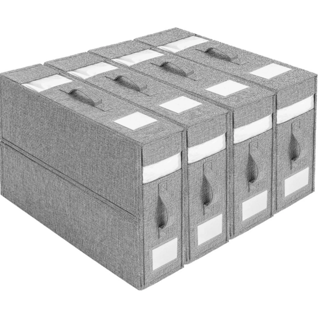 4PCS Foldable Bed Sheet Set Organizer Fabric Storage Bins with Handle StorageBox