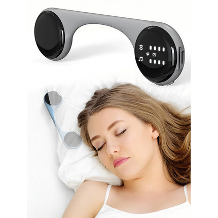 Under-Pillow Bone Conduction Sleep Speaker Bluetooth 5.4, White Noise,Sleep Aid Grey