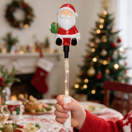 Energy-saving Christmas Glowing Stick Santa Claus Warm Light Handheld Luminous Toy Outdoor