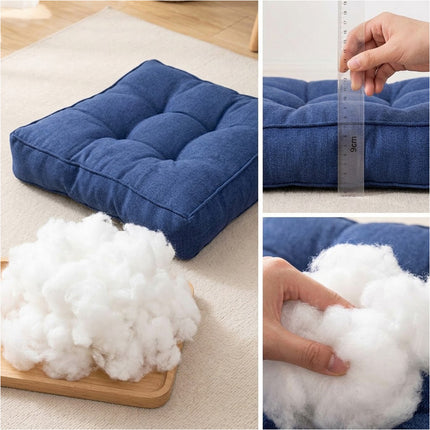 1Pcs Floor Pillow Multipurpose Decorative Thick Large Square Meditation Couch Pillo