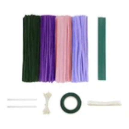 500 Pipe Cleaners Chenille Sticks Stem Assorted Plain Colours Craft 30cm
