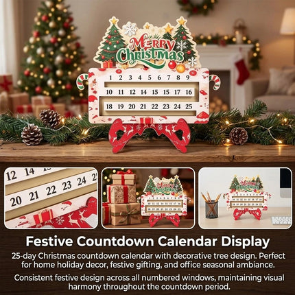Christmas Advent Calendar Laminated Cardboard Wall Hanging Gift Box 25 Day 1pc